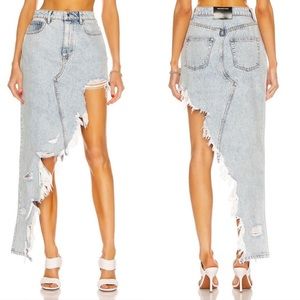 NWT Alexander Wang Asymmetric Denim Skirt